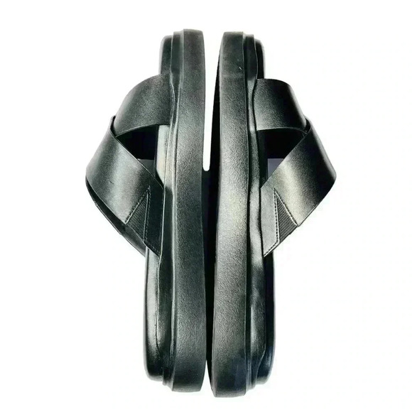 WOMEN’S COLE HAAN BLACK LEATHER SLIDE SANDALS SIZE 8 VERY GOOD QUALITY LEATHER - Picture 6 of 9